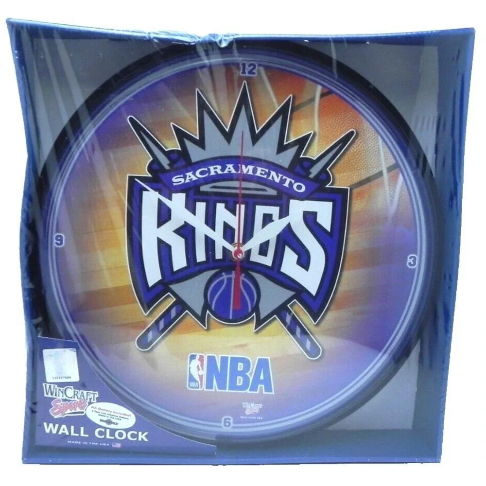 Sacramento Kings WinCraft‎ NBA Wall Clock NEW